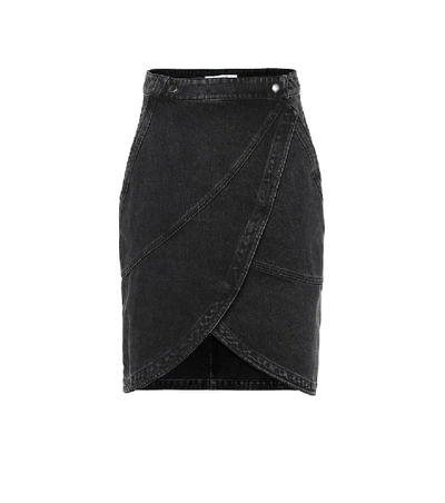 Givenchy Layered Denim Pencil Skirt In Black