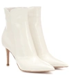 Gianvito Rossi Women's Levy Leather Ankle Boots In White