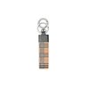 BURBERRY SMALL SCALE CHECK AND LEATHER KEY RING