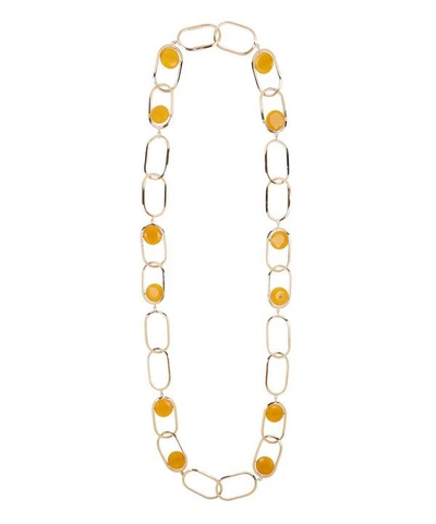 Rosantica Gold-tone Scoperta Yellow Quartz Necklace