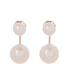 Satomi Kawakita Gold Sister Pearl Stud Earrings In Gold