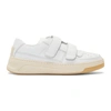 Acne Studios White Steffey Sneakers In Velcro-strap Sneakers