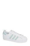 Adidas Originals Women's Originals Superstar Leather Casual Shoes, White In White/ Ash Green/ Silver
