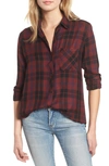 Rails Hunter Plaid Pocket Button-down Shirt In Wine Navy Black