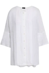 JOSEPH CREPE DE CHINE-PANELED RAMIE-VOILE TUNIC,3074457345619874865