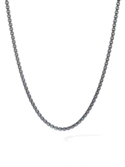 David Yurman The Chain Collection Box Chain Necklace In Grey