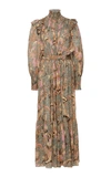 ULLA JOHNSON Constantine Printed Cotton-Silk Maxi Dress,717714