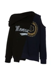 MONSE SPLIT COLD-SHOULDER DRAPED JERSEY HOODIE,MP19B0525FFT