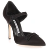 MANOLO BLAHNIK OPIMIA BLACK D'ORSAY PUMP,MB11224S