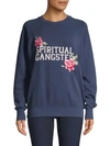 SPIRITUAL GANGSTER Floral Logo Crewneck Sweater