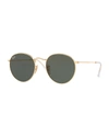Ray Ban Oval 1970 Sunglasses Gold Frame Green Lenses 54-19 In Green Pattern