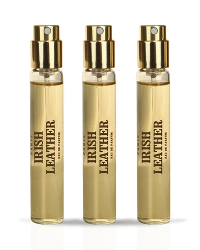 Memo Paris Irish Leather Travel Spray Refills, 3 X 0.33 Oz./ 10 ml