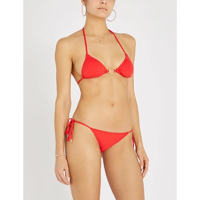 Melissa Odabash Miami Triangle Bikini Top In Red