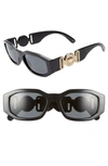 VERSACE 53MM SQUARE SUNGLASSES - BLACK,VE436153-XM