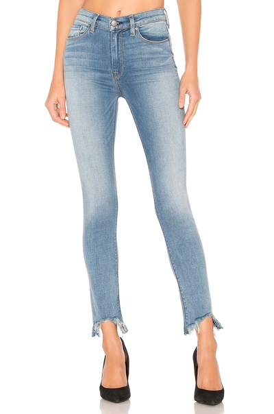 Hudson Barbara High Waist Raw Step Hem Skinny Jeans In Beach Side