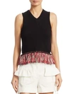 CARVEN Fringed Knit Tank