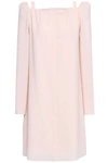 SEE BY CHLOÉ SEE BY CHLOÉ WOMAN CUTOUT CRINKLED WOVEN MINI DRESS PASTEL PINK,3074457345619633664
