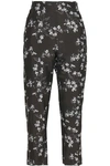 ANN DEMEULEMEESTER CROPPED FLORAL-PRINT WOVEN TAPERED trousers,3074457345619772695
