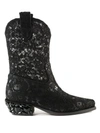 DOLCE & GABBANA LACE DETAILED TEXAN BOOTS,10783455