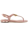 DOLCE & GABBANA LOGO SANDALS,10783439