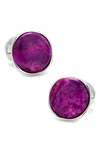 Cufflinks, Inc Sugilite Nebula Sterling Silver Cuff Links In Purple