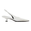 Mm6 Maison Margiela Leather Slingback Pumps In White