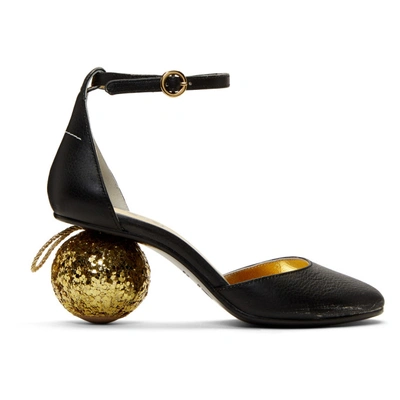 Mm6 Maison Margiela 60mm Sphere Heel Leather Pumps In Black