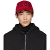 DSQUARED2 DSQUARED2 RED AND BLACK ICON BASEBALL CAP
