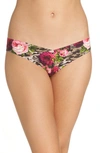 Commando Print Microfiber Thong In Camo Rose