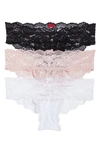 Skarlett Blue Goddess Chikini Hipster Bikini In Power Blush/ Black/ White