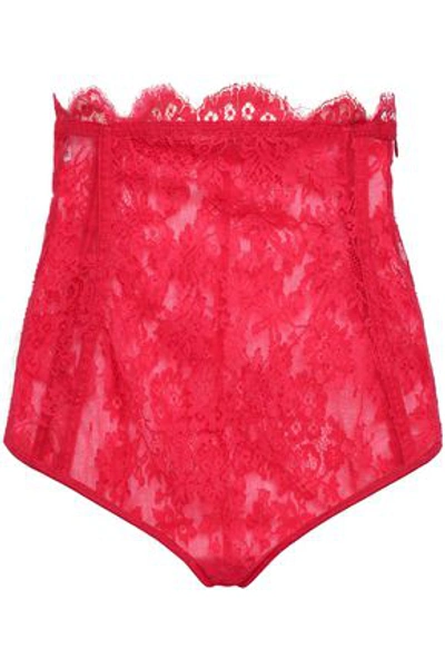 Id Sarrieri Woman Lace High-rise Briefs Red
