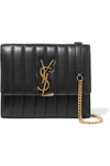 SAINT LAURENT VICKY QUILTED LEATHER SHOULDER BAG