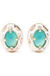 ALICE CICOLINI CANDY 14-KARAT GOLD AND ENAMEL OPAL EARRINGS