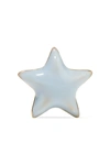 ALISON LOU Tiny Star 14-karat gold and enamel earring
