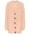 GANNI WOOL AND MOHAIR-BLEND CARDIGAN,P00362185