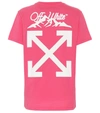 OFF-WHITE PRINTED COTTON T-SHIRT,P00368329