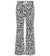 SEE BY CHLOÉ MID-RISE PRINTED FLARED JEANS,P00351424
