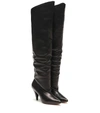 Givenchy Slouchy Knee-high Leather Boots In Black