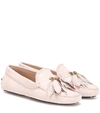 TOD'S EMBELLISHED SUEDE LOAFERS,P00371953