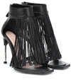 ALEXANDER MCQUEEN FRINGED LEATHER SANDALS,P00360179