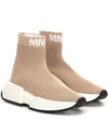 MM6 MAISON MARGIELA HIGH-TOP SOCK SNEAKERS,P00353934