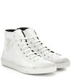 SAINT LAURENT BEDFORD LEATHER HIGH-TOP trainers,P00367094