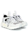 Ganni White Brooklyn 45 Suede And Mesh Sneakers