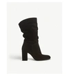 DUNE RAFAELLIE RUCHED SUEDE BOOTS
