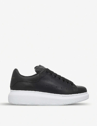 Alexander Mcqueen Womens Black Women's Runway Leather Platform Trainers