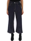 FENDI FENDI CROPPED WIDE LEG JEANS