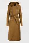 RICK OWENS HOODED TRENCH COAT,RP19S6901 TE 125