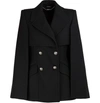 ALEXANDER MCQUEEN WOOL BLEND PEACOAT,558347QMK05 1000