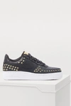 Nike Air Force 1 '07 Lx Embellished Textured-leather Sneakers In Oil Grey/oil Grey-white