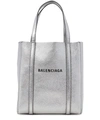 BALENCIAGA XXS "EVERYDAY" SHOPPING BAG,551815-00R2N/ARGENT/L NOIR